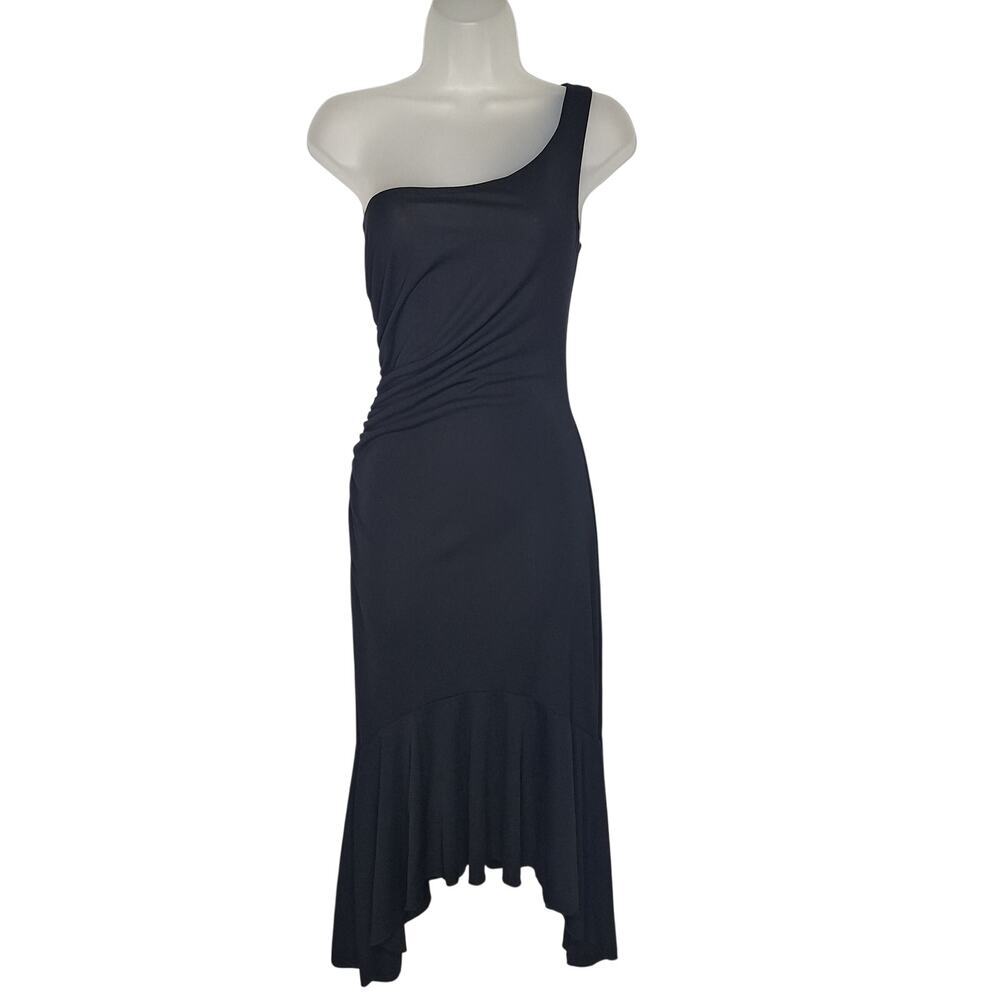 Vintage Y2K Rampage Midi Dress Medium Asymmetric One Arm Ruched Whimsygoth Fairy
